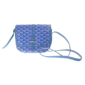 Goyard Blue Goyardine Canvas Belvedere bag